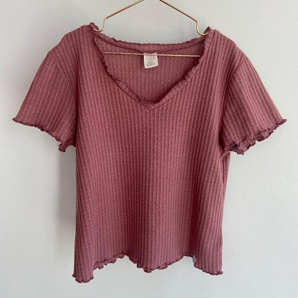 Treasure & Bond (Nordstrom Brand) GIrls' Pink Deco Cozy Shirt - Picture 3 of 8